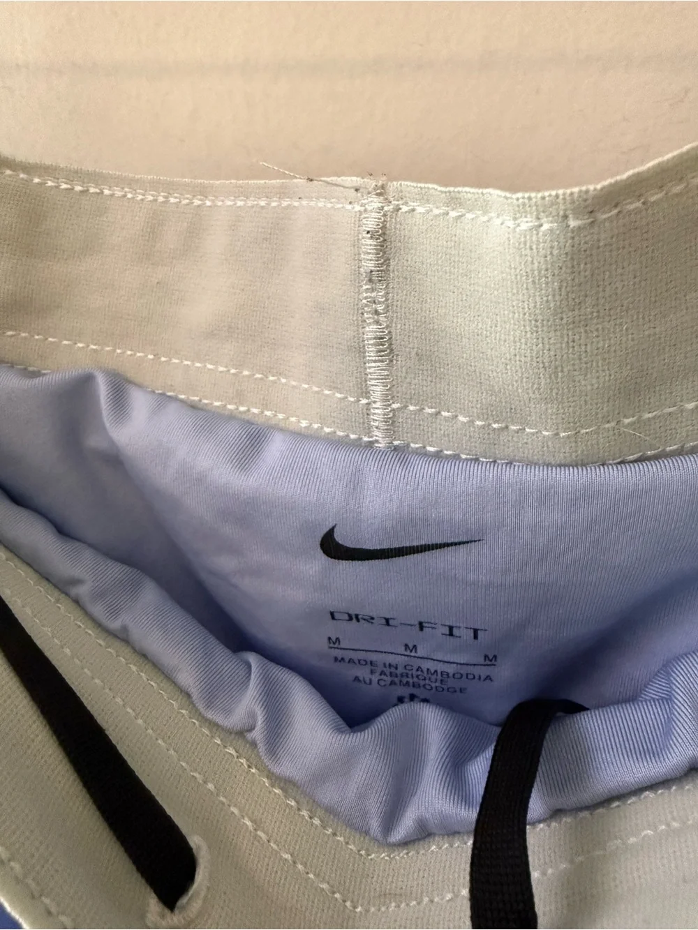 Nike Men’s Light Blue Athletic Shorts with White Trim
